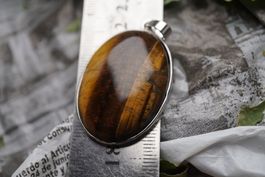 Tigerauge Goldig  oval Anhänger   Ab 1.-