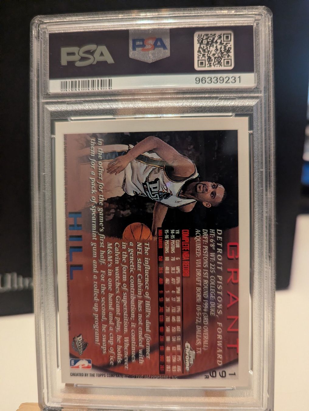 Topps Carte collezionabili: Carte Grant Hill Topps Chrome Réfractor 1996 PSA 8 – Nuovo (secondo la descrizione) da Les Acacias venduto da ral_jx5m 1