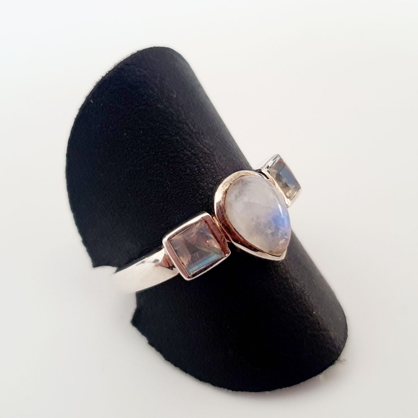 Anelli: Mondstein Ring 925 Sterling Silber, Gr 19mm – Usato da Kreuzlingen venduto da Wunderkiste123 7