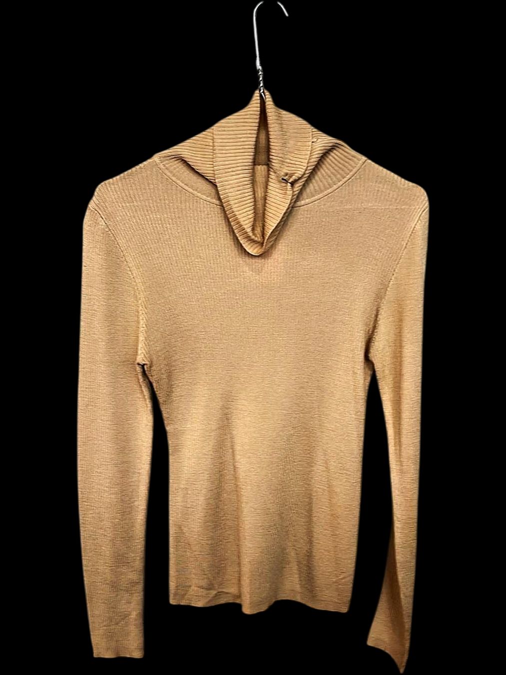 Maglioni & Felpe: Prime Pattern Beiger Rollkragen-Rippstrickpullover – Usato da Zug venduto da vinokilo 1