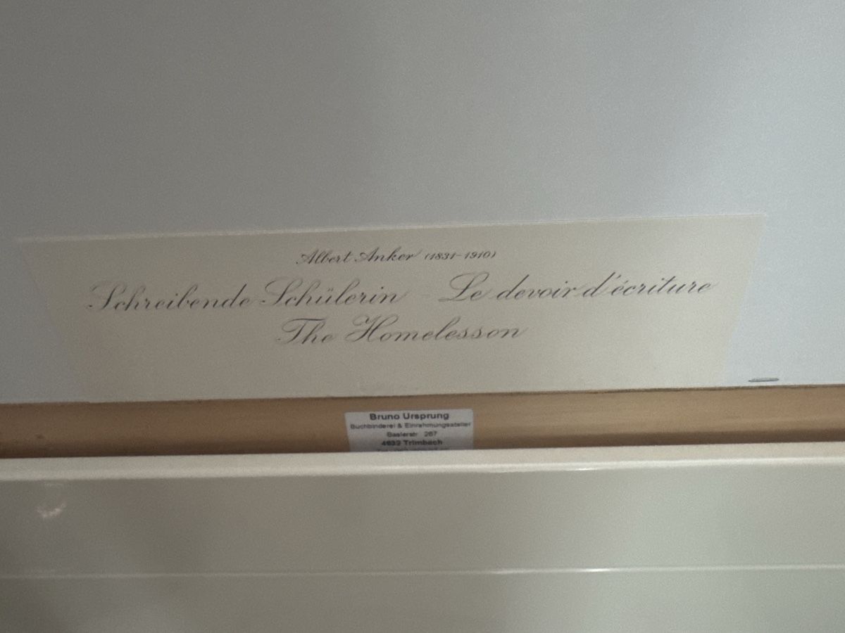 Foto & Immagini: Wunderschönes Gemälde, Mädchen mit Schiefertafel, antik – Nuovo e nell'imballaggio originale da Trimbach venduto da SonnenheimStans 4