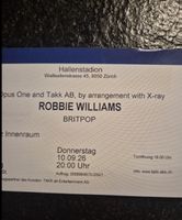 Stehplatz Innenraum Ticket Robbie Williams, Donnerstag 10.09