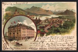 Litho Lucerne, Hotel du Rutli, Teilansic