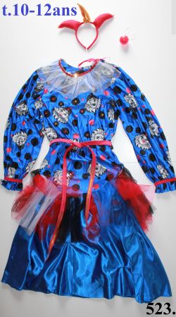 Costume Clown / Arlequin / Harlekin   t. 10-12 ans