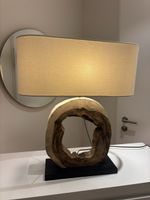 Unique Wooden Ring Table Lamp 🌲 Cozy Home Decor Find! 60