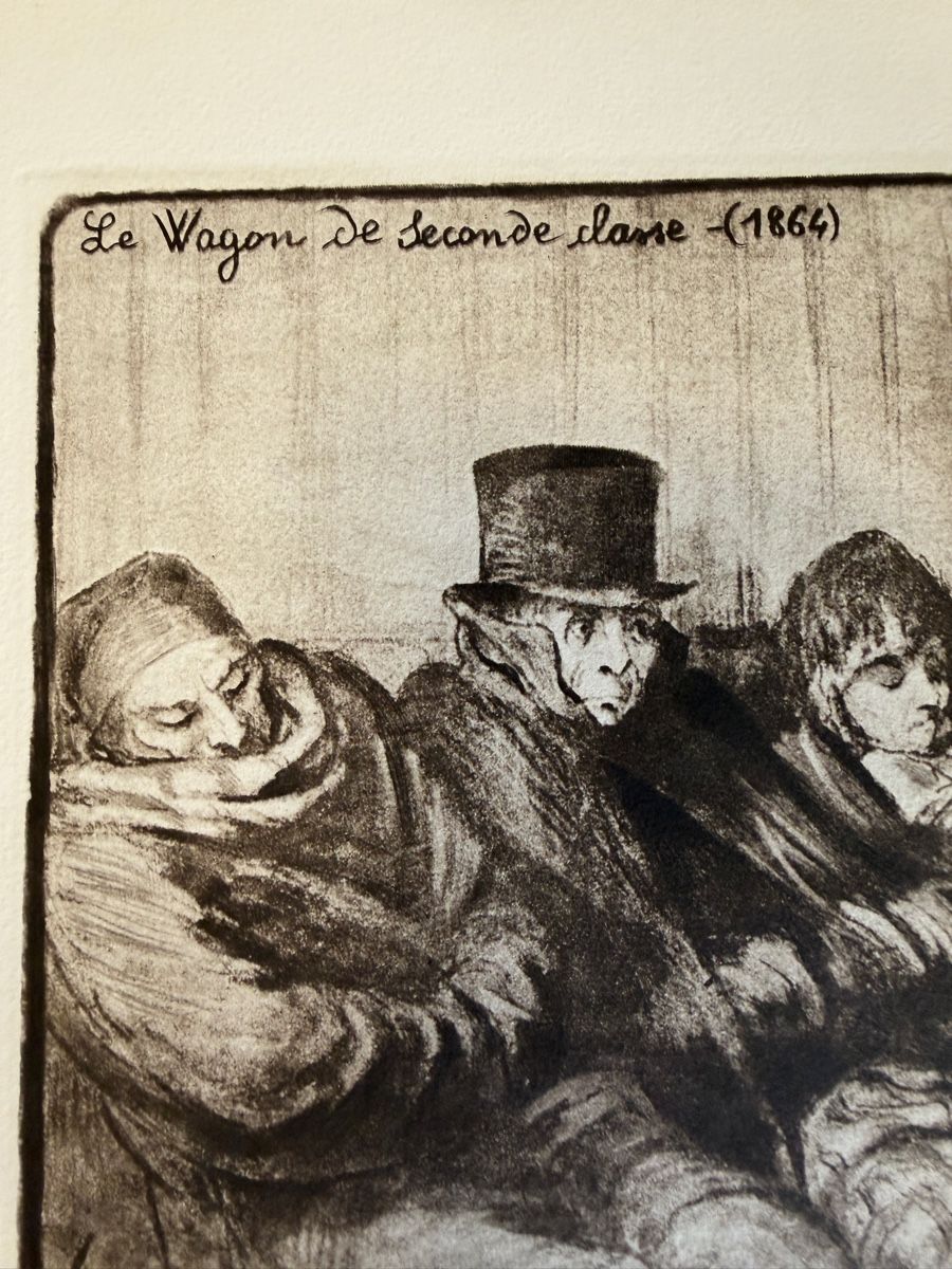 Arts picturaux & lithographies: Daumier Lithographie Le Wagon de Seconde classe  – D'occasion à Strengelbach par RaenAntikDesign 3