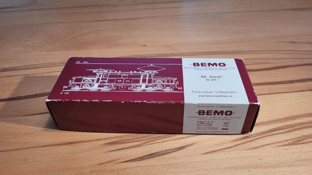 Bemo Modelleisenbahnen: Bemo RhB Ge 4/4 I 412 Modellbahn Lokomotive H0m  – Neu (gemäss Beschreibung) aus Zürich von gartenmaus01 1