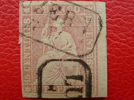 Strubel: 24B: Stempel "LUZERN "Bahnhof" seltene Entwertung!