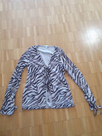 Damen Bluse Amisu Zebra Muster braun Grösse XS neuwertig