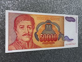 Belgrad 1994 - 50000 Dinara UNC - Карађорђе