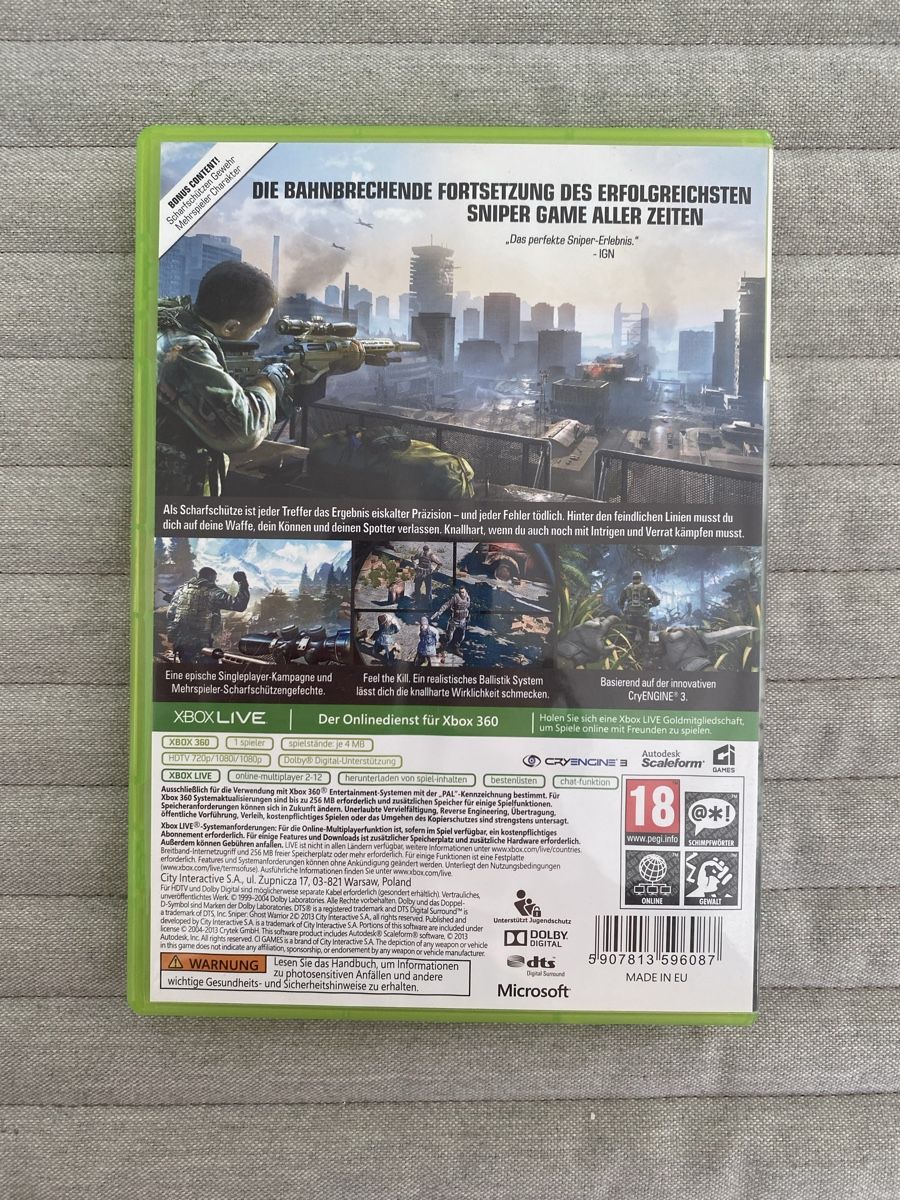 Microsoft Giochi: Sniper 2 Ghost Warrior für Xbox 360 – Usato da Thunstetten venduto da Virus_33 2
