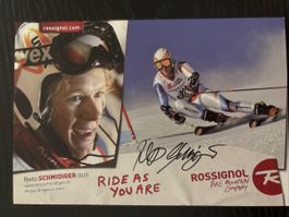 Reto Schmidiger Autogrammkarte Ski Alpin signiert