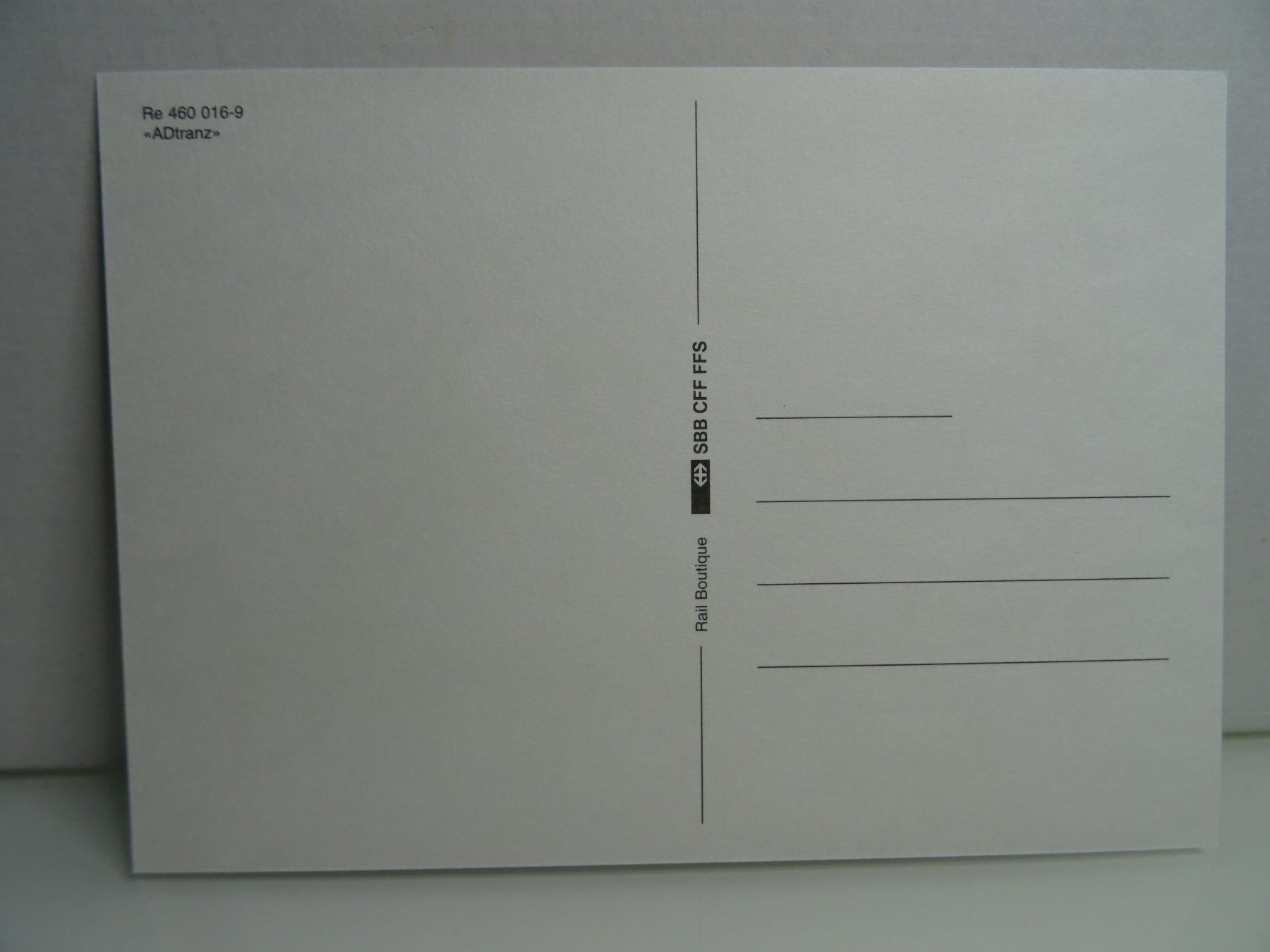 Ansichtskarten: Postkarte SBB Re 460 016 Werbeanstrich "ADtranz" – Neu (gemäss Beschreibung) aus Teufen AR von Brandan2171 1