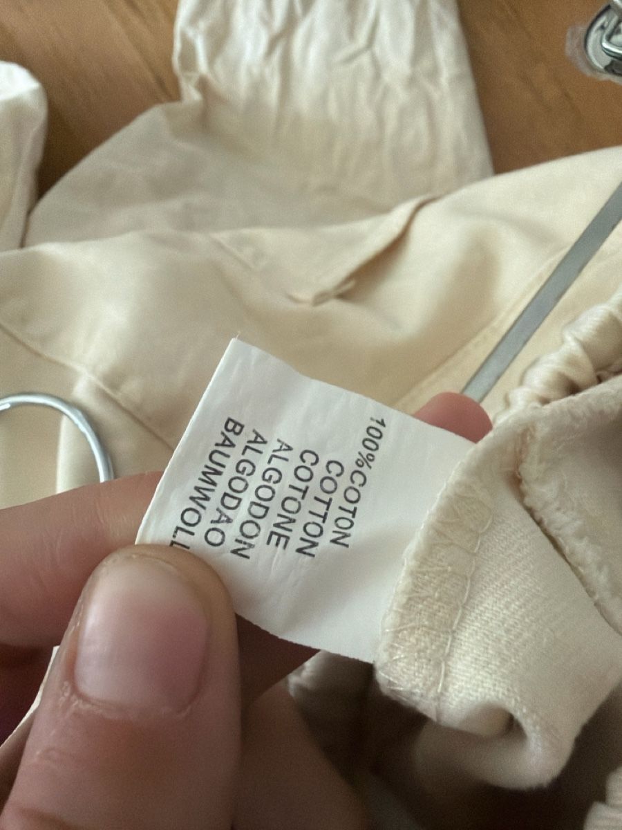 Pantaloni: Pantalon large 100% coton, beige clair, taille élastique S/M – Nuovo (secondo la descrizione) da Martigny venduto da O96 3