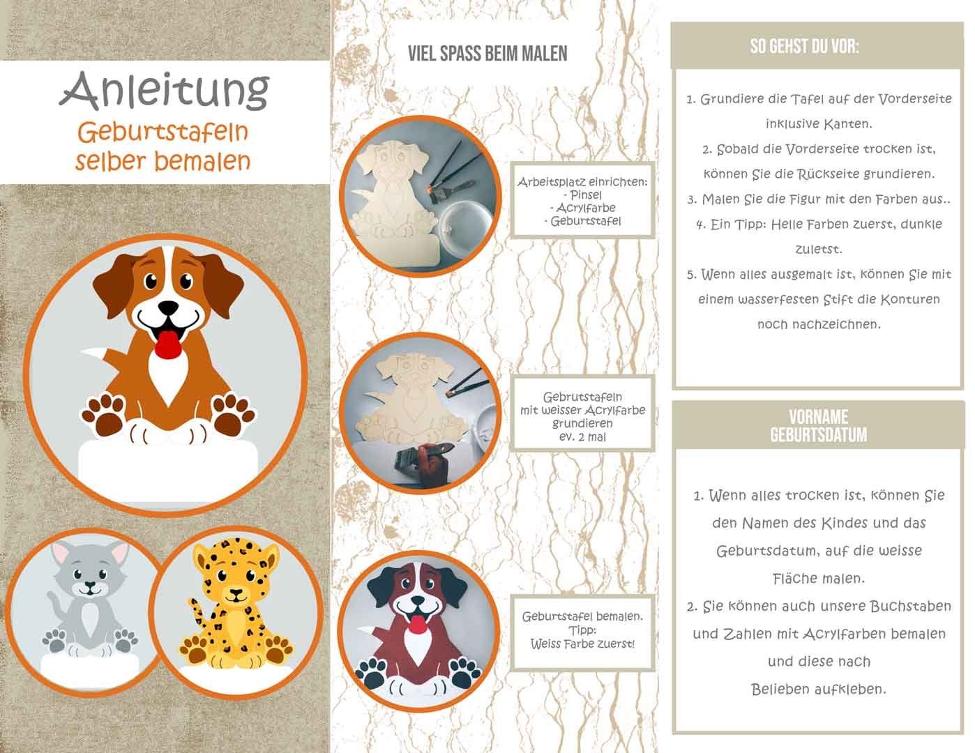 Kit bricolage: Geburtstafel "Giraffe" zum selber machen – Nuovo e nell'imballaggio originale da Schwyz venduto da Riba6367 2