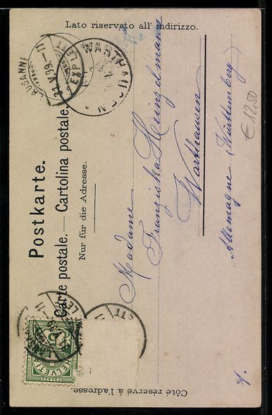 Cartoline postali: Litho Lausanne, Villa Pré Scilla, Propr – Usato da Berlin venduto da bartko-reher 1
