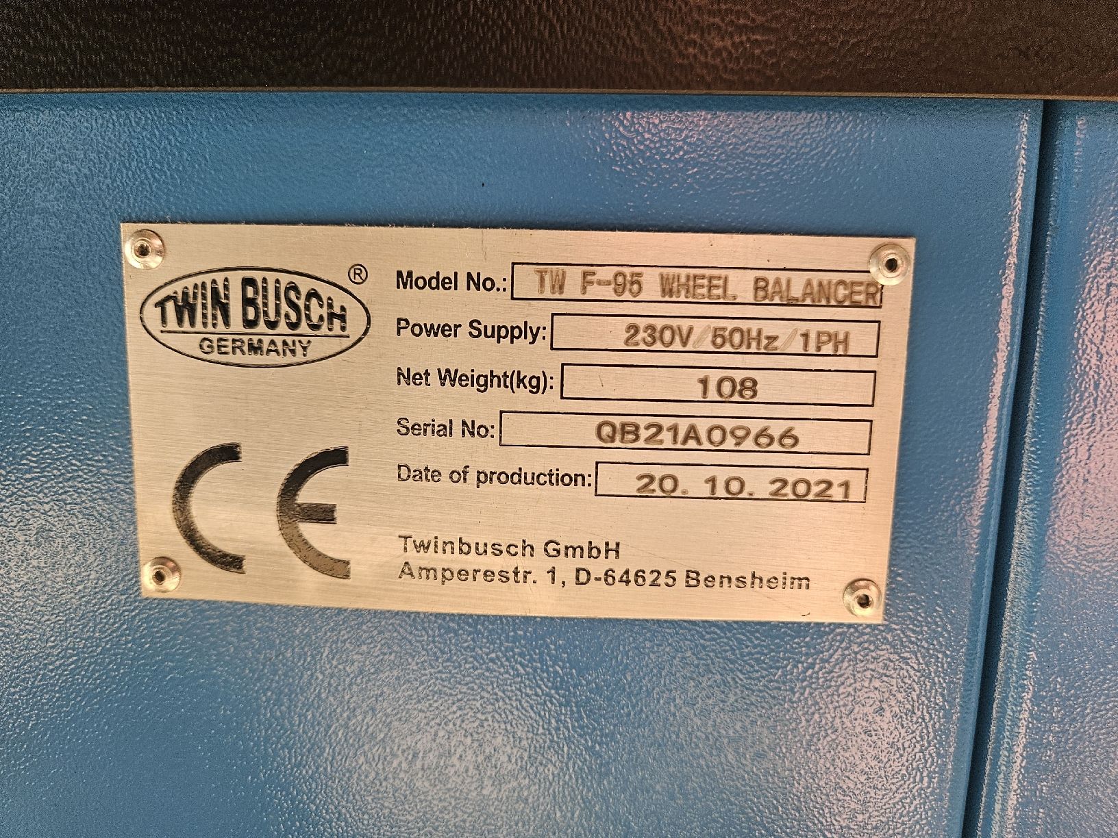 Twin Busch Alle Maschinen: Equilibreuse Twin Busch TW F-95 – Gebraucht aus Montfaucon von ColinJD 5