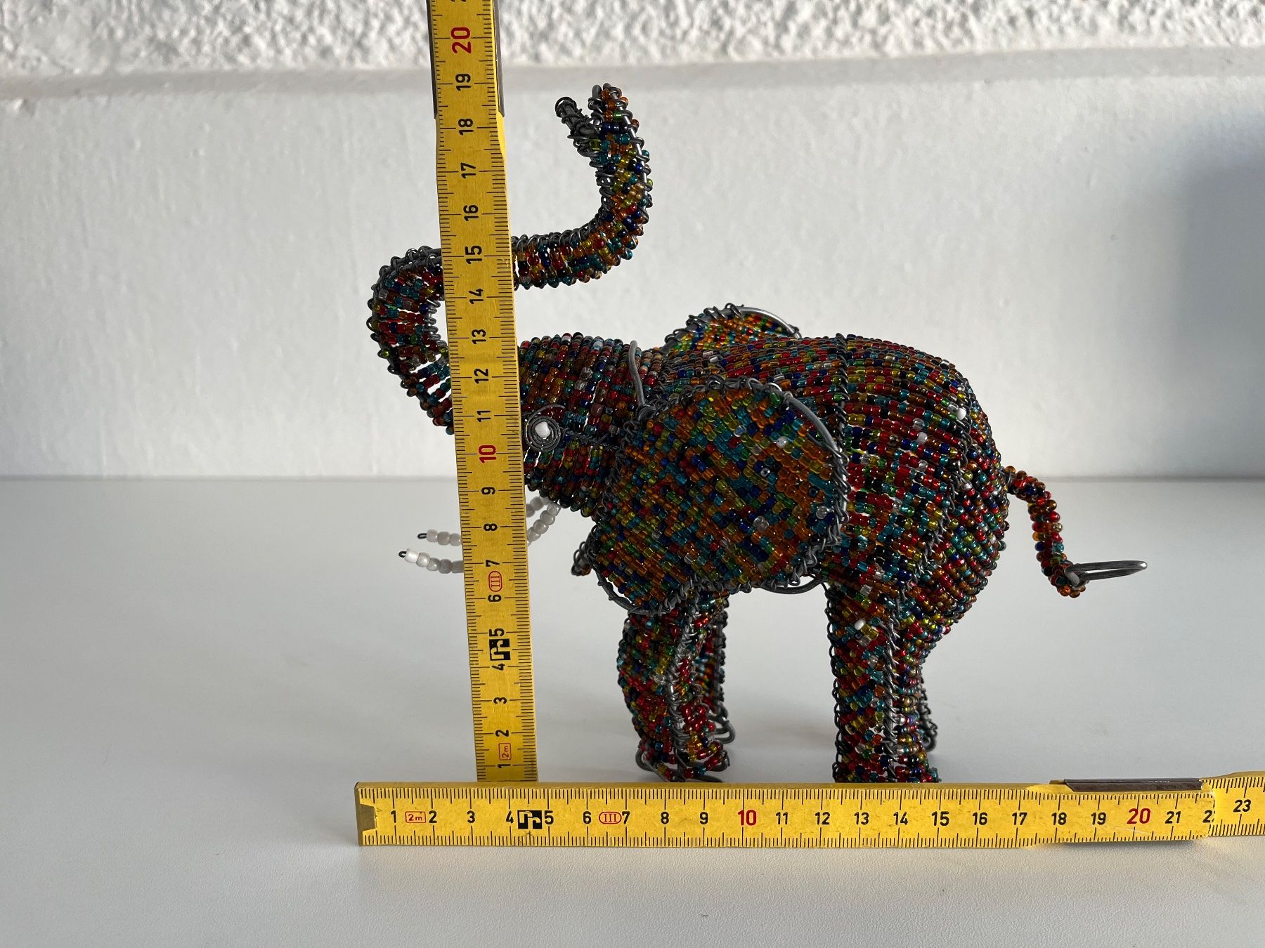 Statuette: Elefant aus Metalldraht mit Steckperlen – Usato da Wetzikon ZH venduto da seli03 9