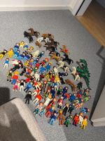 Ca. 70 Playmobil Figuren, 12 Pferde und 1 Drachen