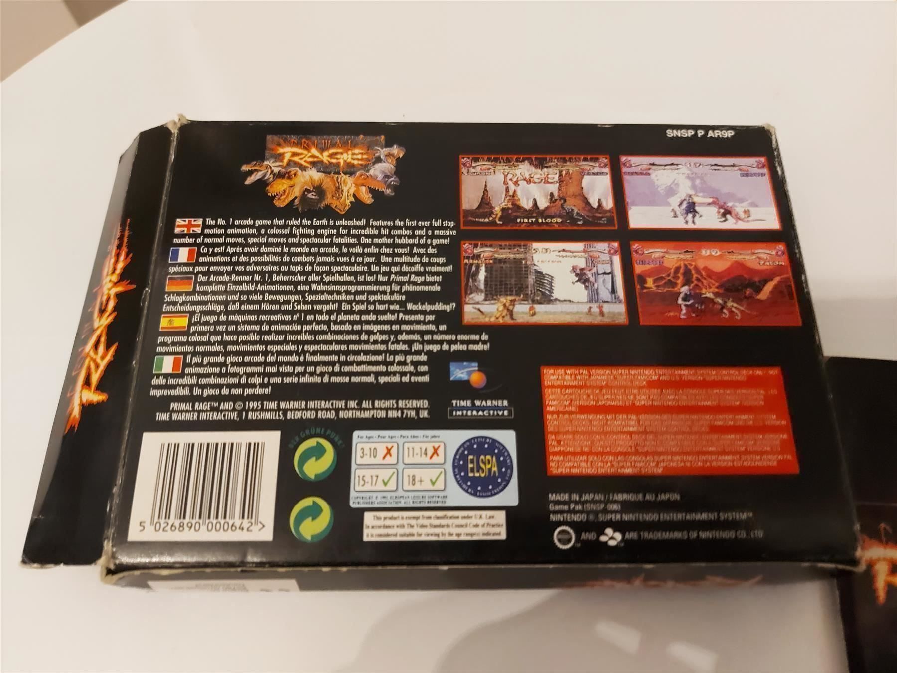 Nintendo Giochi: Primal Rage Super Nintendo SNES OVP – Usato da Aarau venduto da Kaesekuchen2000 5