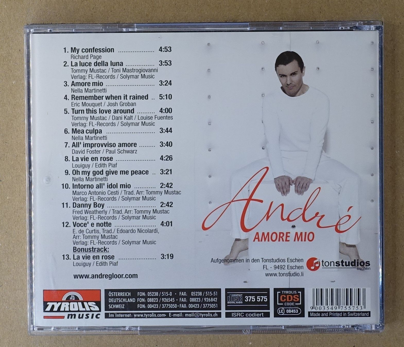 CD: André Gloor - Amore Mio - (Schweiz) - D18 – Usato da Sessa venduto da discoverymedia 1
