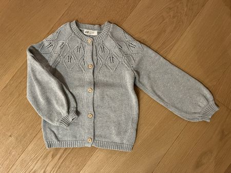 H&M knit cardigan, size 110/116, light blue