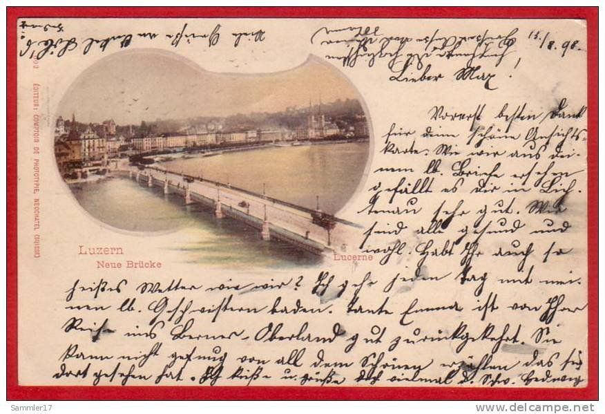 Cartoline postali: 3 AK LUZERN, 1898, 1924 & 1928 – Usato da Grüningen venduto da Kartenlaube
