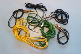 Audiokabel Set mit Klinkenstecker diverse Farben gebraucht