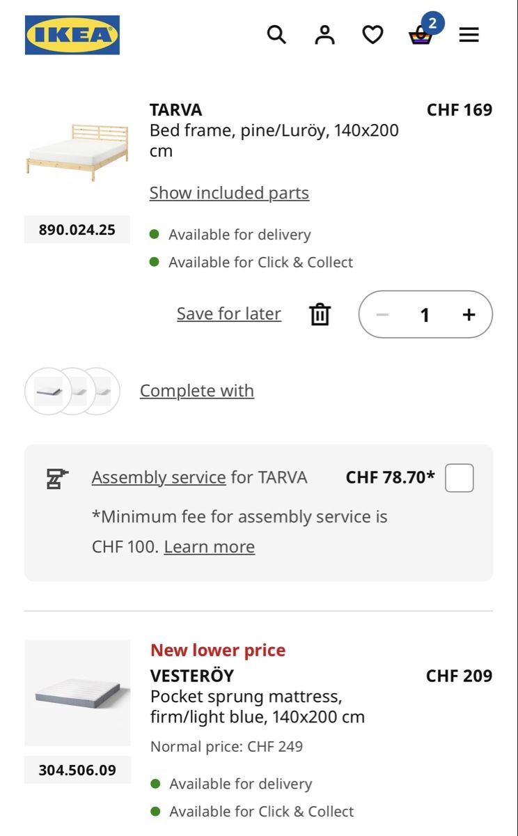 Ikea Betten: Ikea bed TARVA 140x200 – Gebraucht aus Zürich von enr_mk69 1
