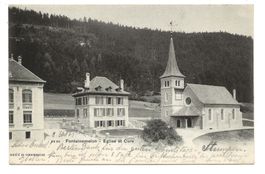 Fontainemelon (NE) Val-de-Ruz - Eglise et Cure - 1903