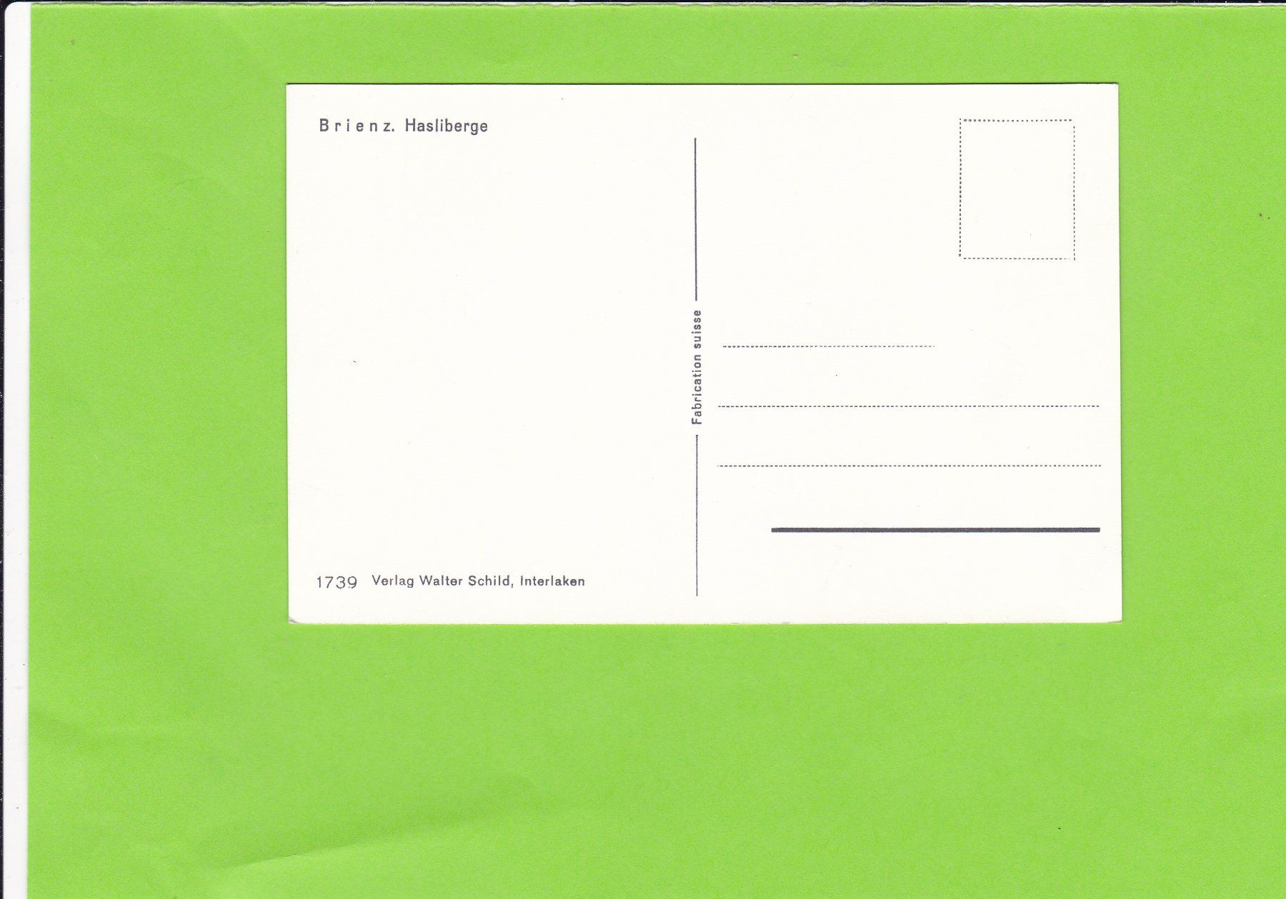 Cartoline postali: Brienz-Hasliberge – Usato da St. Peterzell venduto da neckertal 1