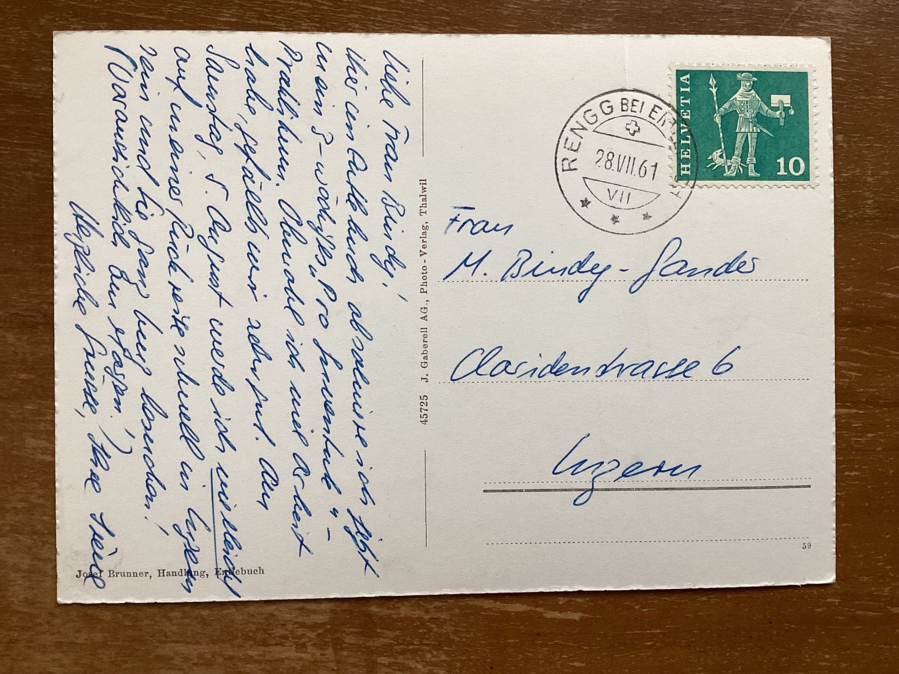 Ansichtskarten: AK Entlebuch LU 1961 – Gebraucht aus Zürich von tol_b7c7 1