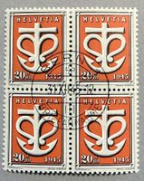 W9 Viererblock Stempel Bern 1 SBK 50.-