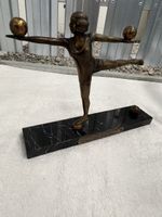 Bronze Figur "Turnerin" auf Marmorsockel, Jahr 1939