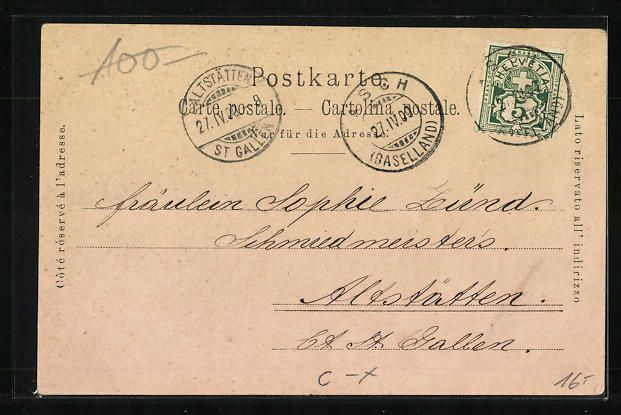 Cartes postales: AK Aesch, Schulhaus, Gesamtansicht, 1900 – D'occasion à Berlin par bartko-reher 1