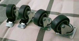 Neue Parkside Lenkrollen, 4 Stück, 2 mit Bremse, 50 mm