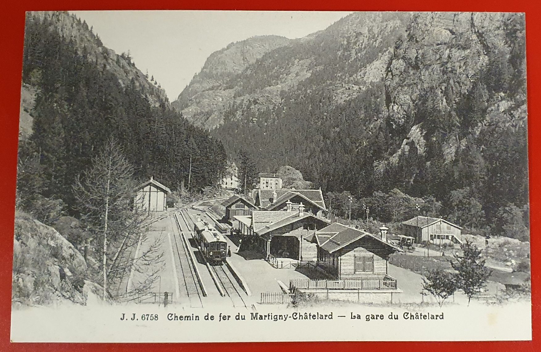Cartoline postali: Chemin de fer du Martigny-Châtelard La gare du Châtelard – Usato da Kreuzlingen venduto da Rschweiz1