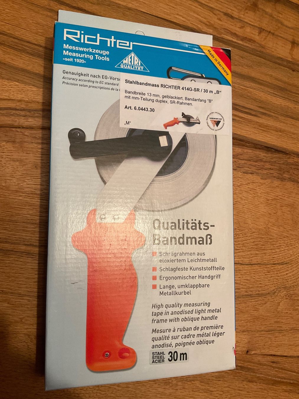 Messen: Richter Qualitäts–Messband – Neu und originalverpackt aus aarwangen von Butzi99
