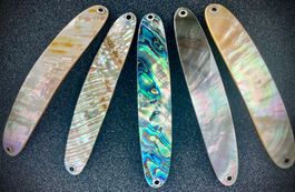 5 Perlmuttspangen assortiert, 100mm