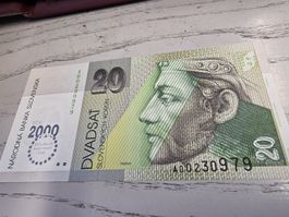 20 Slovenských Korun Banknote Jahrgang 2000