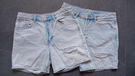 H&M BERMUDA STRAIGHT SHORTS high waist Gr.38 2er Set