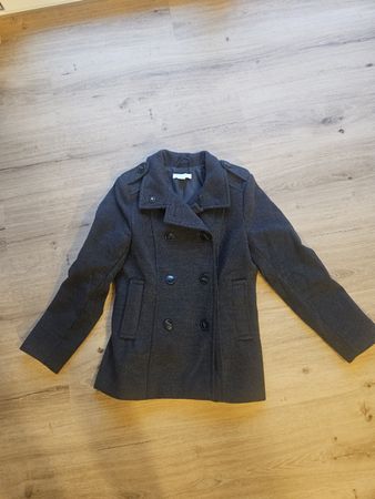 Elegante, warme Winterjacke von H&M, Grösse 38, Grau