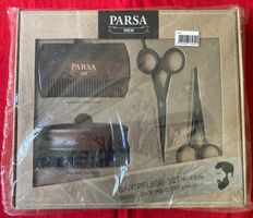 Bartpflege-Set, 4-teilig mit Bürste, Kamm und zwei Scheren