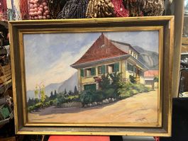 SIGNÉ R.BIACABE DATÉ 1940 aquarelle
