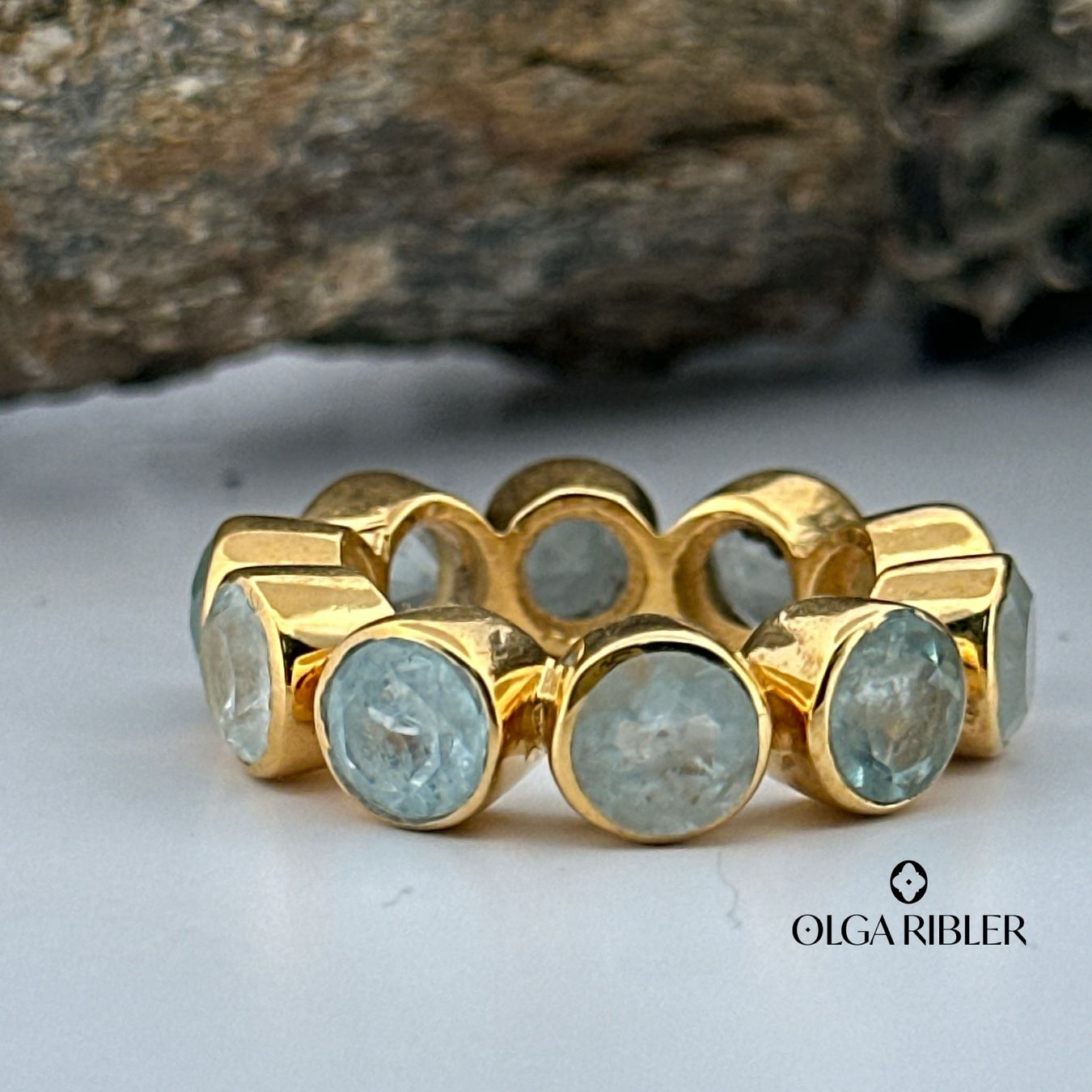 Olga Ribler Ringe: Memory Silber Ring 925 Grösse 58 mit Aquamarine – Neu (gemäss Beschreibung) aus Luzern von Schmuckoutlet 5
