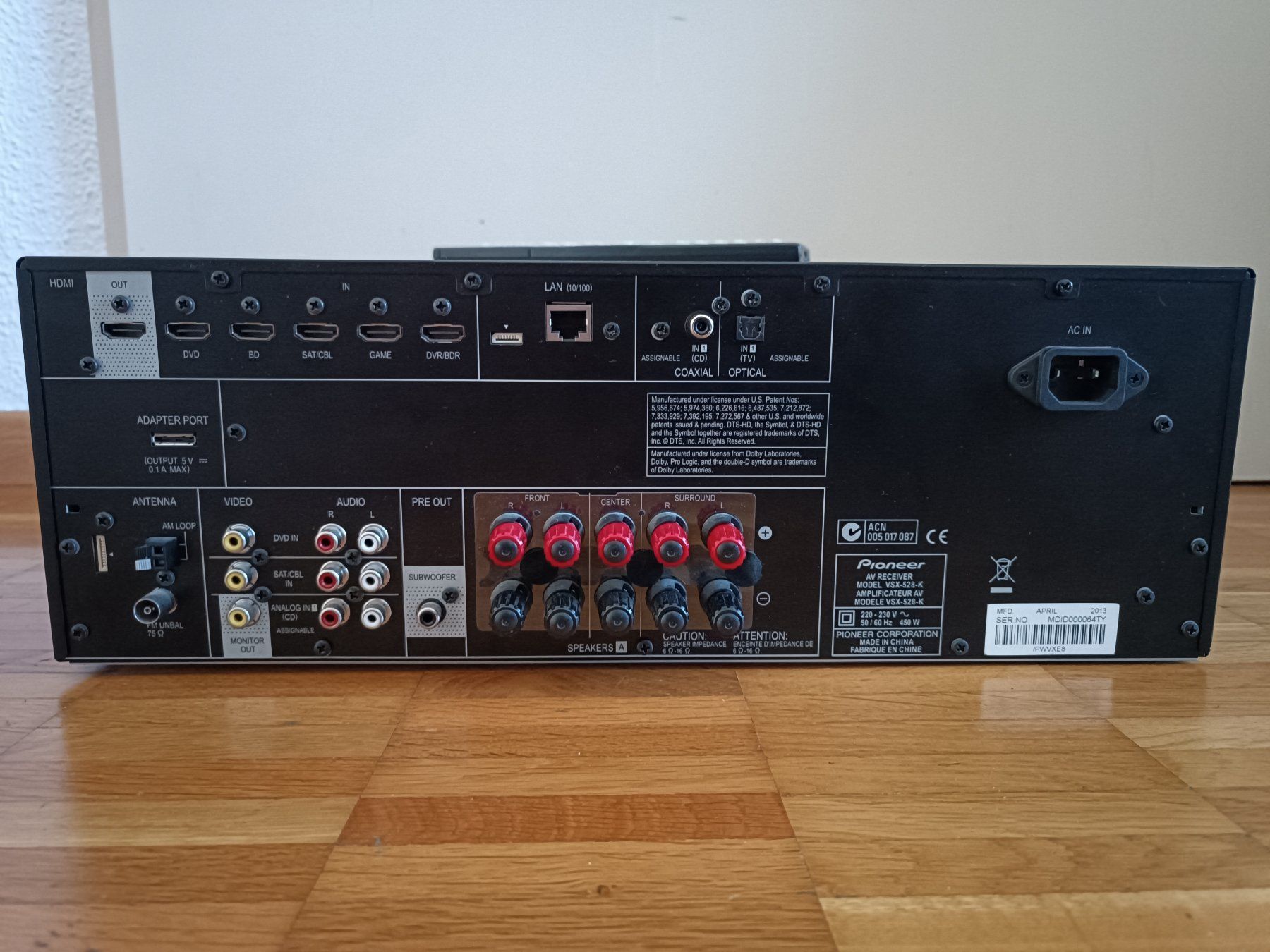 Pioneer Verstärker: Pioneer VSX-528 AV Receiver – Gebraucht aus Amriswil von  1