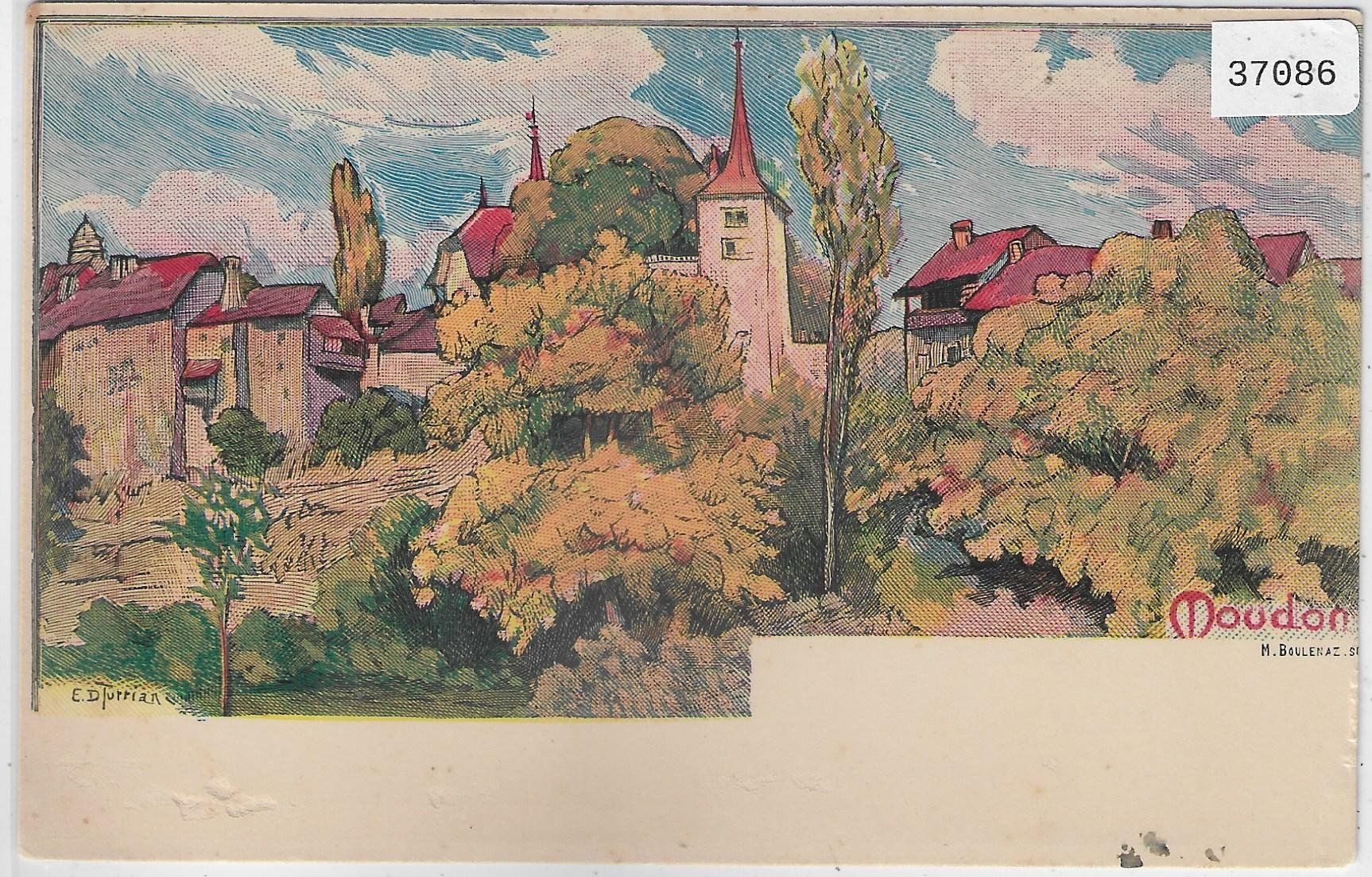 Cartoline postali: Moudon - Künstlerkarte – Usato da Ettingen venduto da Kartenplanet