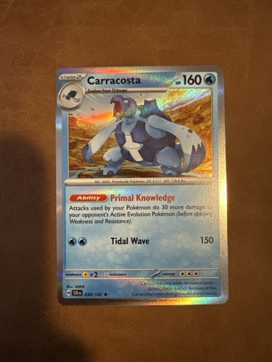 Pokémon Carte collezionabili: Carracosta SCR 038/142 EN – Nuovo e nell'imballaggio originale da Martigny venduto da lauraalizeepil