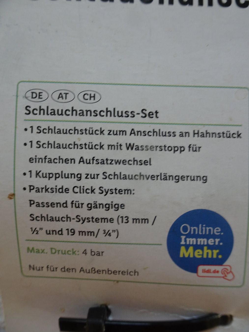 Parkside Tubi & Tubi flessibili: Schlauchanschluss-Set – Nuovo e nell'imballaggio originale da männedorf venduto da purzelchen 1
