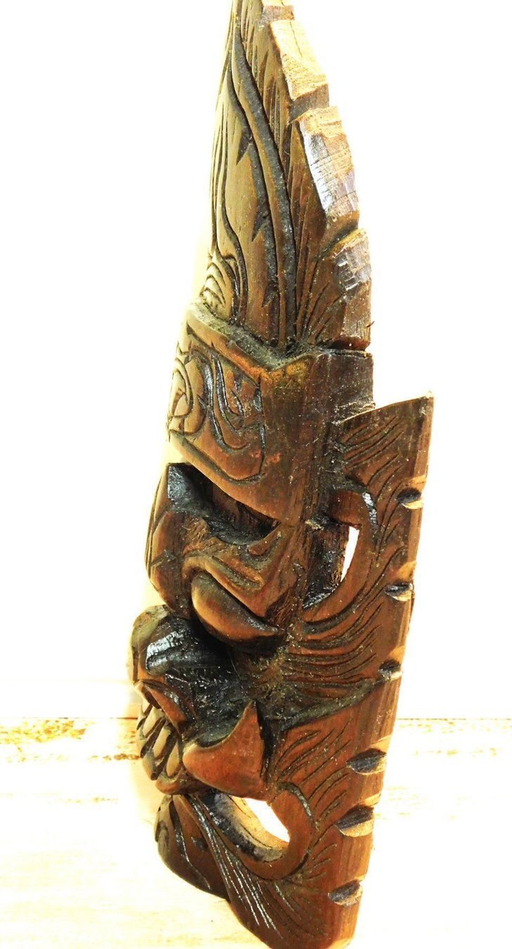 Maschere: Vintage Wood mask hand engraved – Usato da Emmenbrücke venduto da Ulisse-22 2